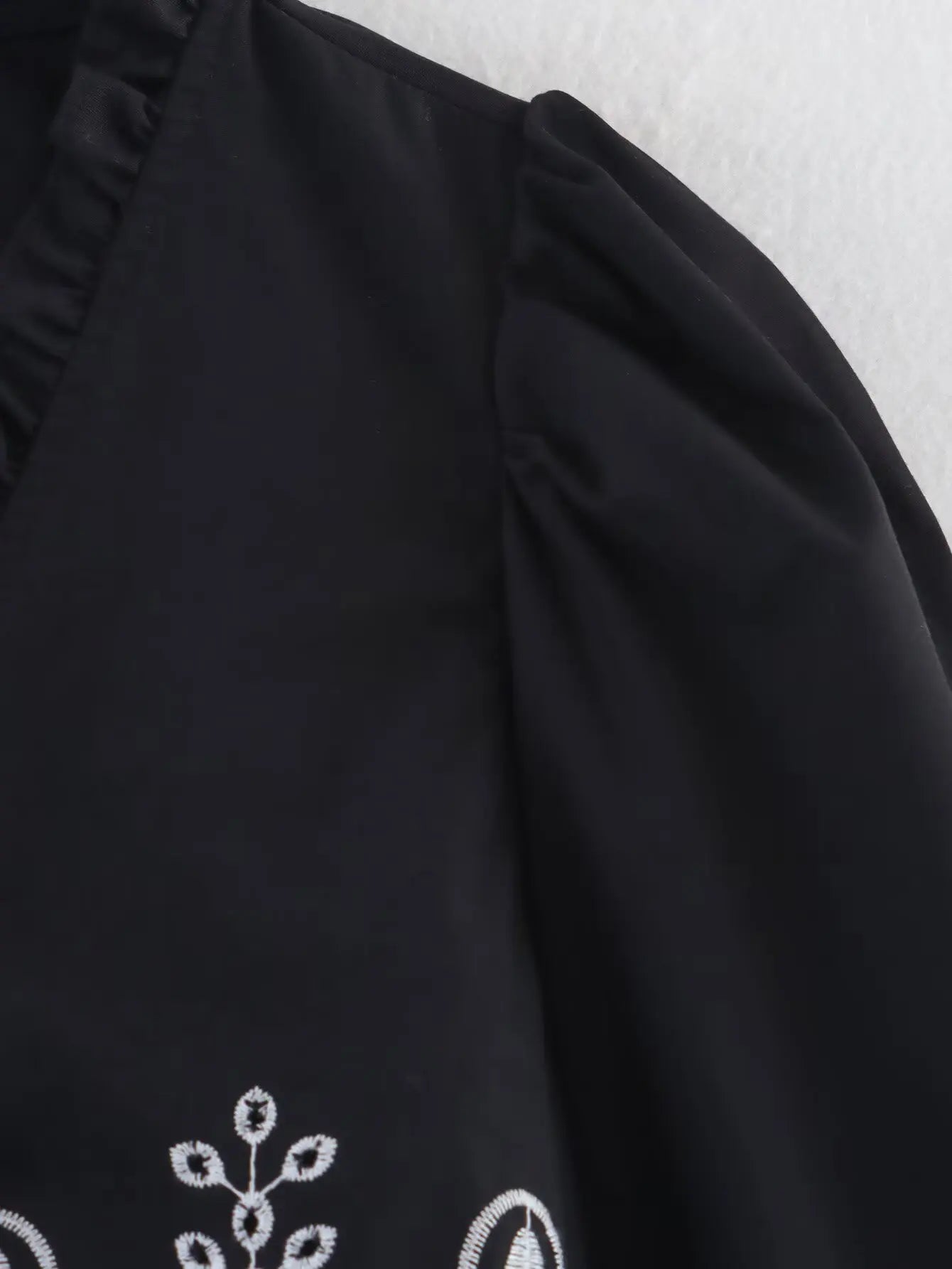 Embroidered Blouse Top Boho Chic Hawaiian Summer Vintage Ruffle Crop Shirts Female Elegant Women's Shirt Tops Woman 2025