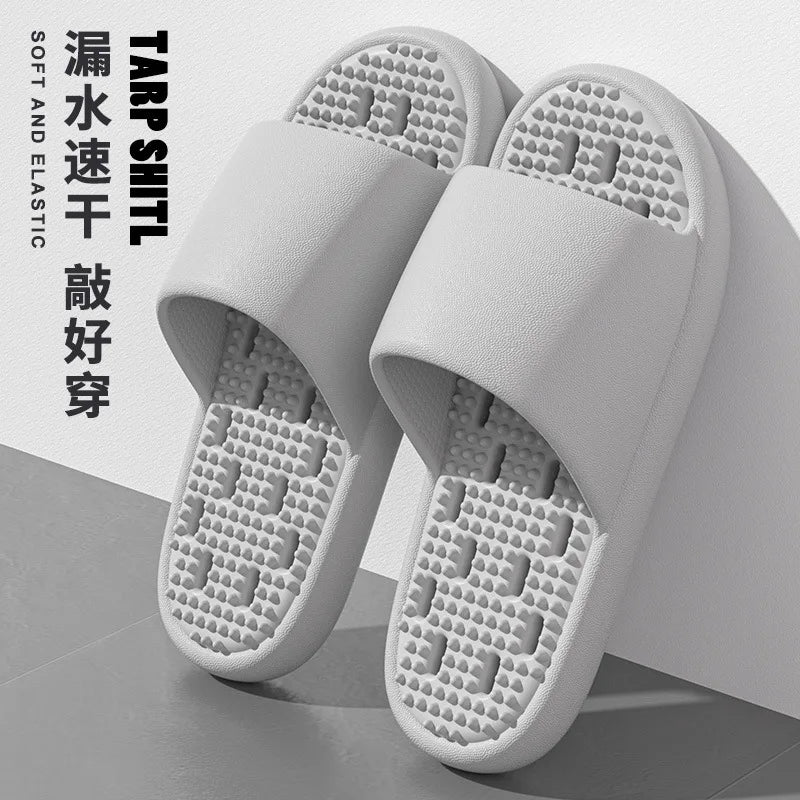 Bathroom slippers for women: Quick-drying, anti-slip, hollowed-out, comfortable to step on, massage for couples, for men