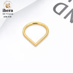 G23 Titanium F136 Water Drop Nose Septum Clicker Ring 16G CZ Hinged Segment Earring Ear Cartilage Daith Helix Piercing Jewelry