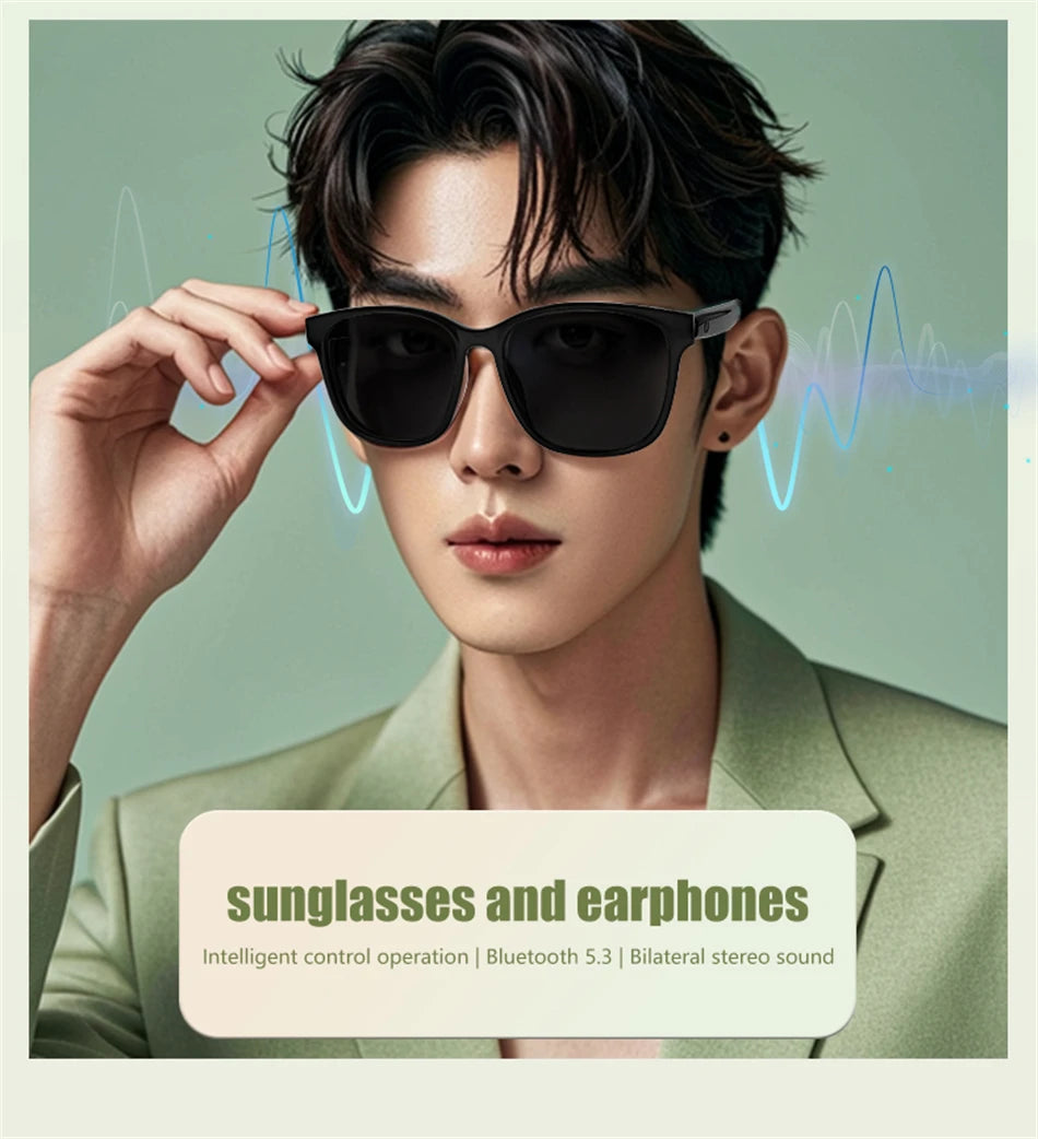 2025 Sunglasses Smart Glasses Men Women Technology Audio Call Remote Headset Sunglasses Sports Driving Music Earbuds Headphones