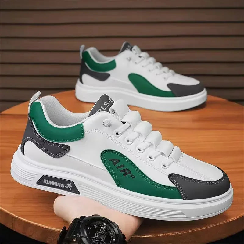 Trend 2025 New Men's Shoes Leather Fashion Low-top Men's Casual Trendy Shoes Running Sports