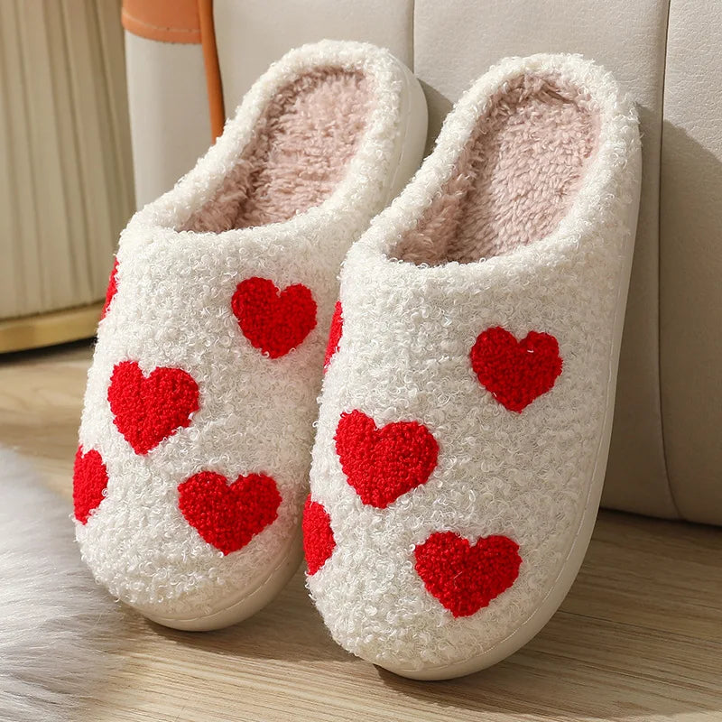 Women's Slippers, New Winter Design, Caring Warmth, Thick Plush Home Anti-Slip Slippers