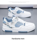 Men's shoes 2025 summer new breathable white shoes men's trendy and versatile thick soled sports board shoes trendy shoes