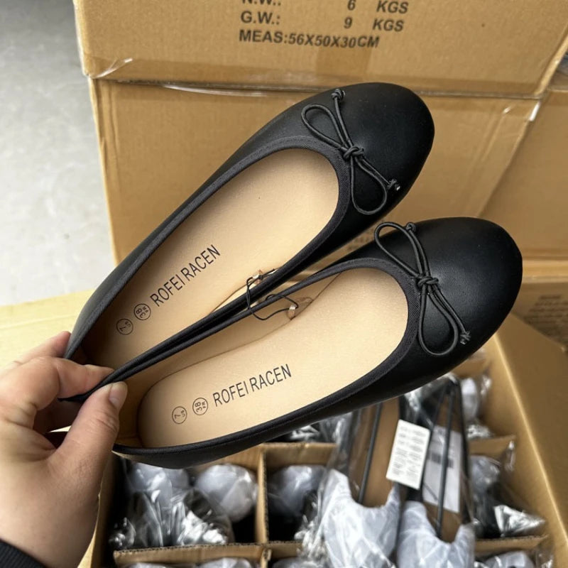 Women's Flats Shallow Work Shoes Soft Sole Non Slip Womens Casual Shoes Patent Leather Breathable Women Shoes Summer New Zapatos