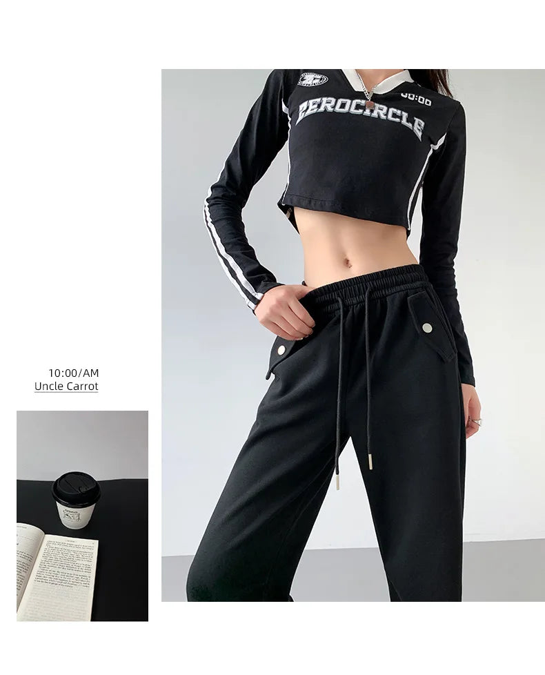 pants for women in autumn 2025 new loose fitting straight tube casual high waist wide leg pants women y2k streetwear Cargo pants