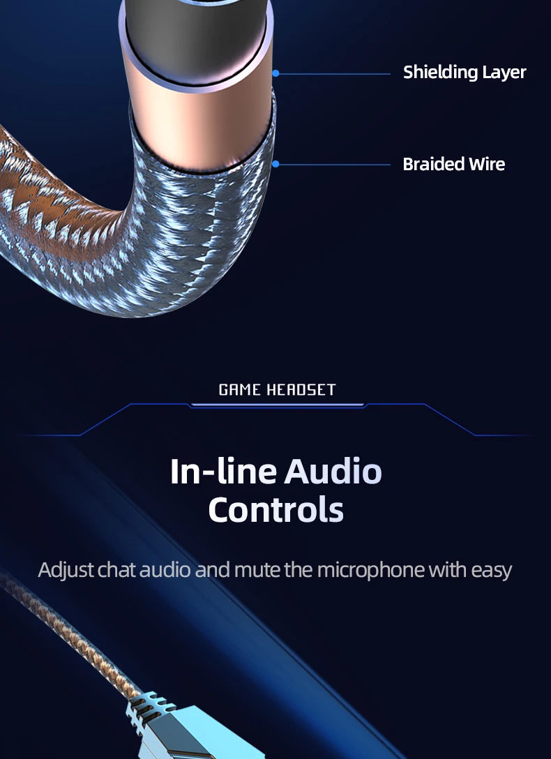 Headphones 3.5mm Wired Gaming Headset Earphones Music For PS4 Play Station 4 Game PC Chat computer With Microphone