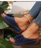 Women's Sandals Wedges Heels Sandals Summer 2025 Platform Sandalias Mujer Soft Heeled Slippers Summer Shoes Woman Footwear Women