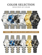 OLEVS 9931 Top Original Couple Watch Stainless Steel Rhombus Mirror Design Luxury Quartz Watch for Men Women Lover's Wristwatch