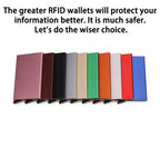 Thin Slim Smart Wallet for Men Women Wallets Pop Up Minimalist Small Rfid Credit Card Holder Metal Purse Mini Wallets for Men
