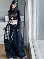 Pants Two Pieces Set Grid Trousers Tops Suits Casual Daily Childrens Clothes 2025 New Fashionable Children Autumn Clothing Girls