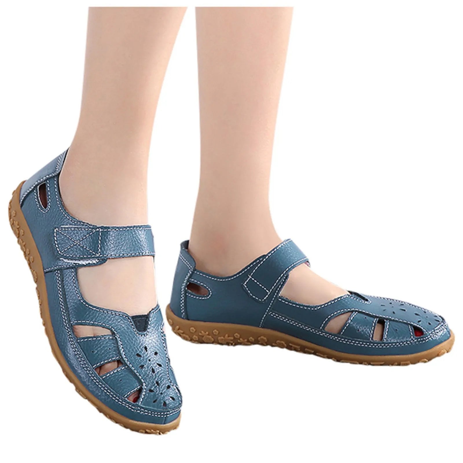 Women Flats Genuine Leather Fashion Soft Shoes Women Hollow Designer Shoes Woman Plus Size Slip On Ballet Flats Oxford Shoes