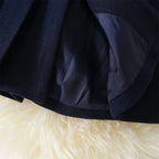 Winter New Girl'S Coat Long Warm Solid Color Fold Lapel Simple Fashion Girl Shawl Long Sleeve Loose Woolen Long Coat