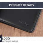 Men's PU Wallet, High - Quality Leather - Like, 6 Magnetic Slots + 1 Banknote Slot, Zipper Coin Pocket, ID Card Window