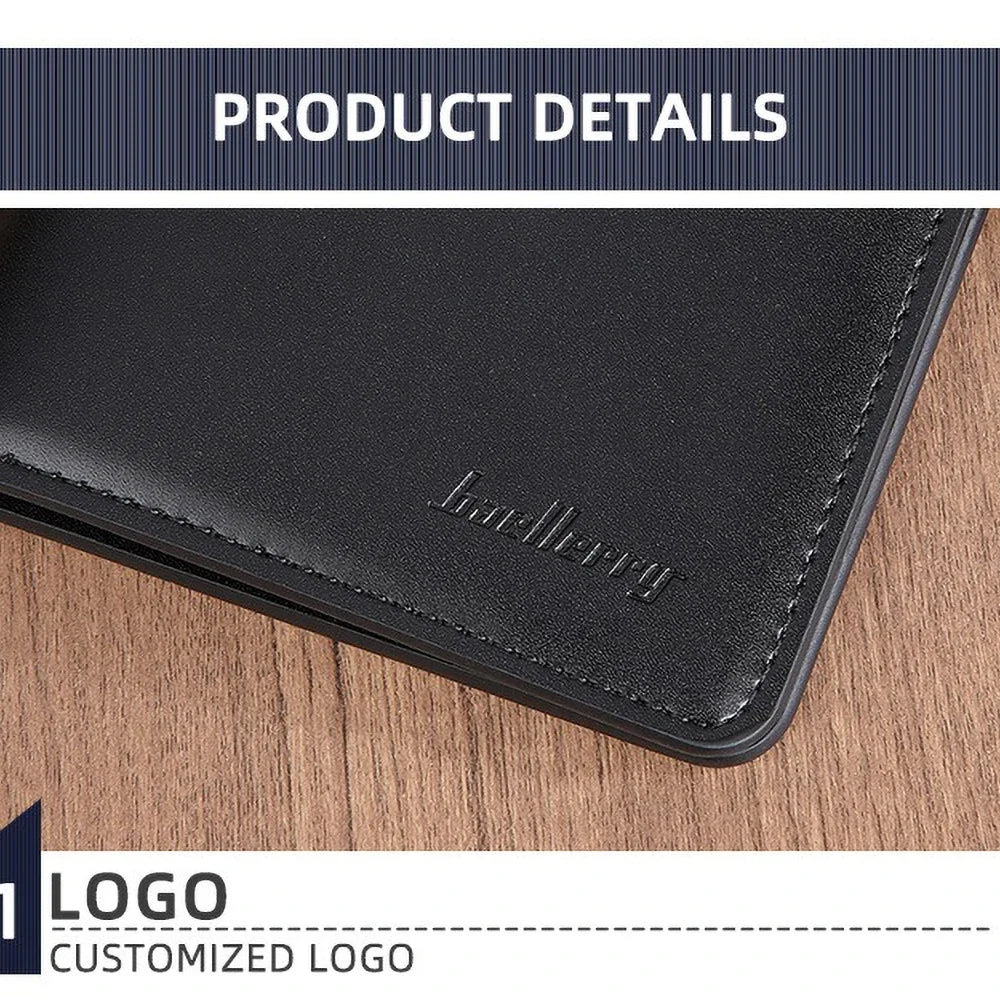 Men's PU Wallet, High - Quality Leather - Like, 6 Magnetic Slots + 1 Banknote Slot, Zipper Coin Pocket, ID Card Window
