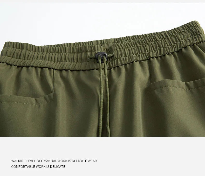 Men's sportswear pants are simple, versatile, retro and fashionable with large pleated pockets for outdoor work