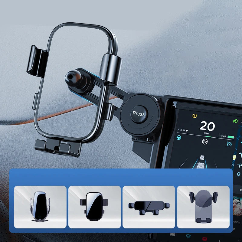 Car Phone Holder Bracket Accessories Interior Air Outlet Vent Base Gadget Auto Cellphone Support Ball Head Bracket Extension Rod