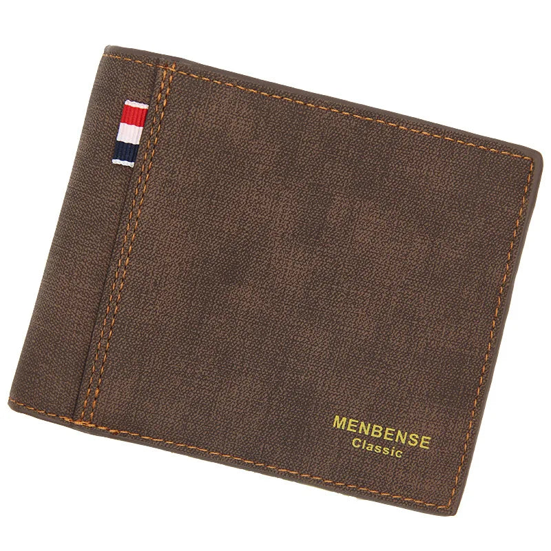 Men Wallet PU Business Foldable Wallet Luxury Billfold Slim Hipster Credit Card Holders Inserts Coin Purses Vintage Walltes