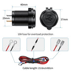 Quick Charge 3.0 Dual USB Fast Car Charger Socket Accessories Waterproof 12V/24V QC3.0 Power Outlet with Touch Switch&Led Light