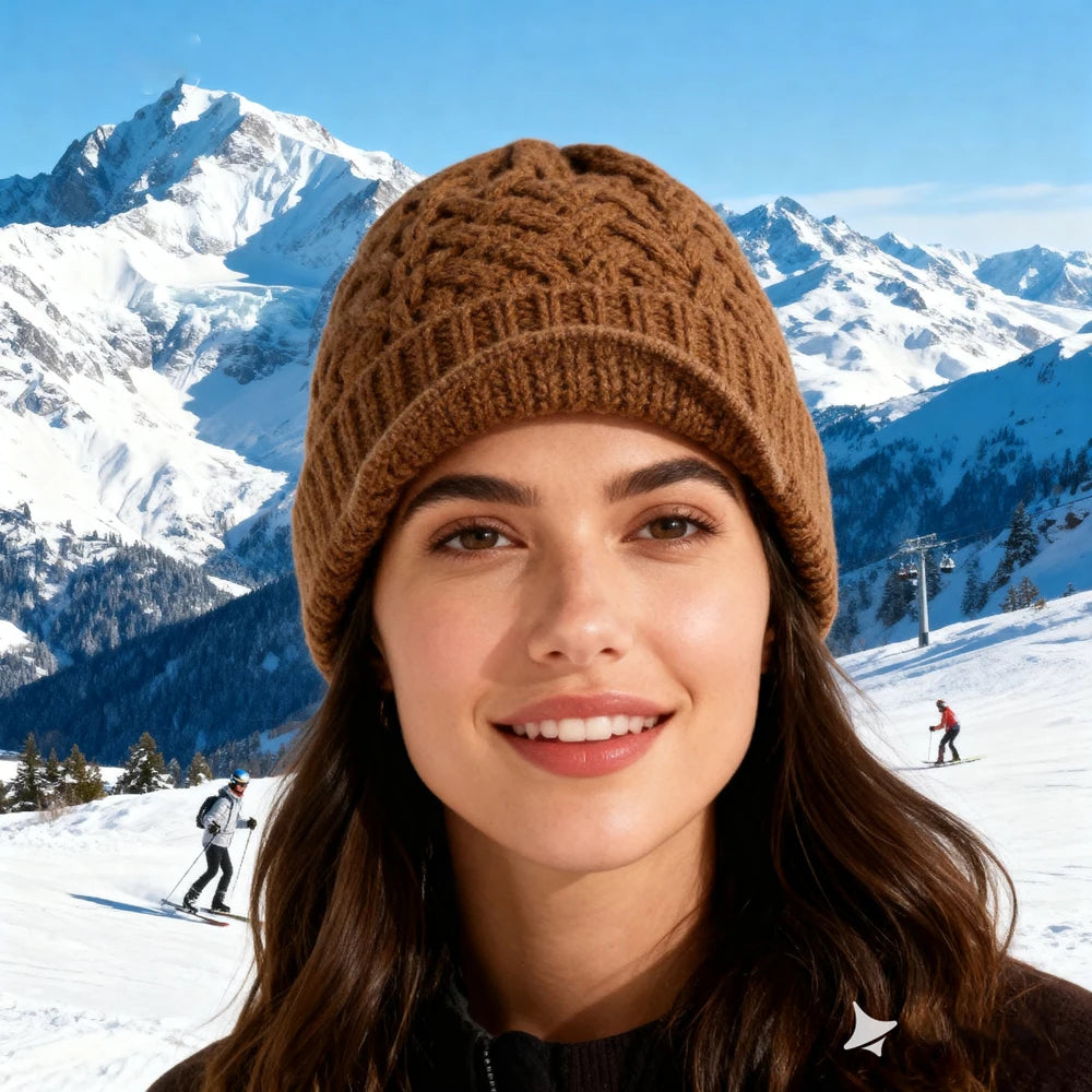 2 solid color winter warm knitted hats, made of soft fabric, suitable for outdoor sports, cycling, hiking, camping, and more.