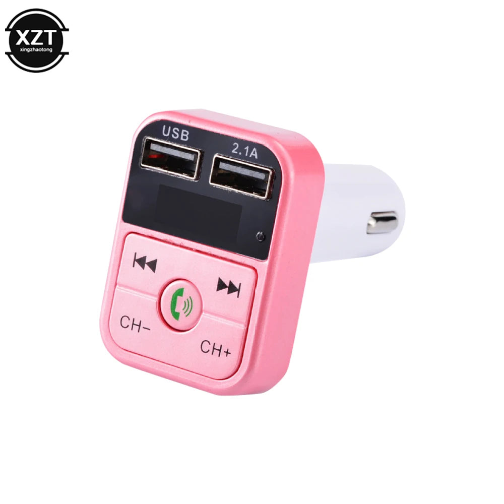 Handsfree Car Kit Wireless Bluetooth-compatible 5.0 FM Transmitter LCD MP3 Player Car Accessories Dual USB Charger FM Modulator