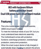 BS Dual USB Mobile Power Bank: 5V 1A & 2.1A Output! 18650 Battery - Powered PCB Power Module -  Phone Charging & DIY