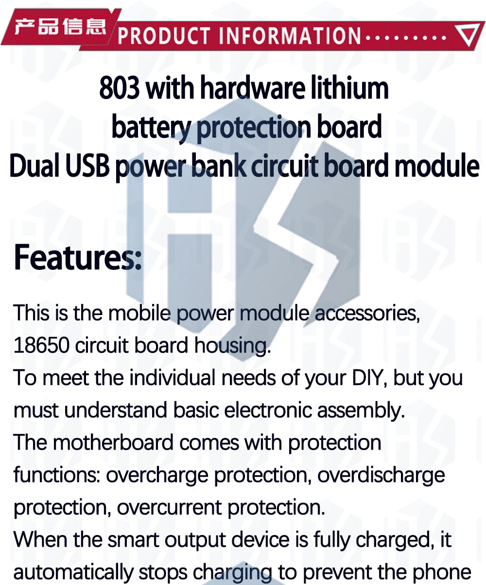 BS Dual USB Mobile Power Bank: 5V 1A & 2.1A Output! 18650 Battery - Powered PCB Power Module -  Phone Charging & DIY