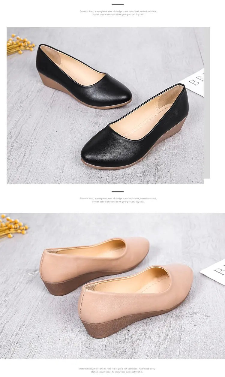 spring autumn Woman Flats High Quality Fashion Women Shoes Round Toe non Slip shoes Rubber Ballet Plus Size Cozy footwear ﻿
