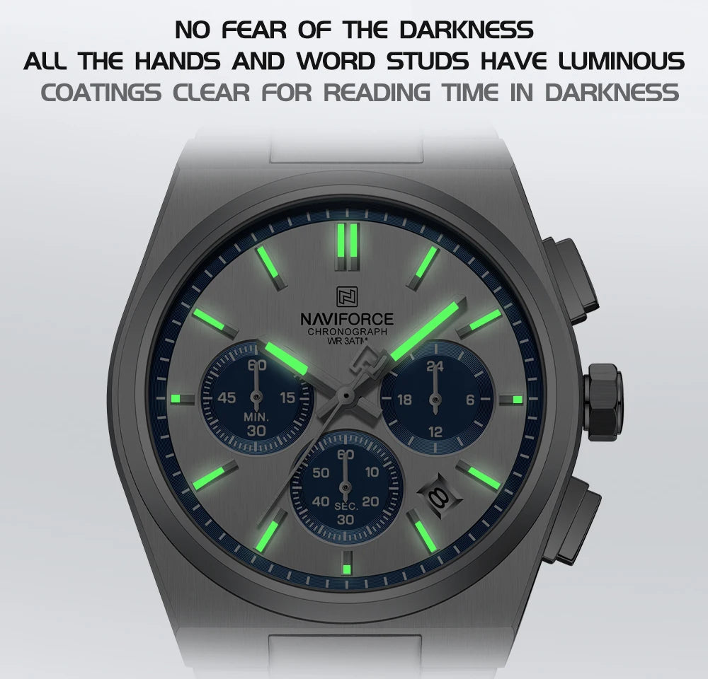 NAVIFORCE Luxury Couple Watches Set - Men's And Women's Fashion Quartz Wristwatches Waterproof Stainless Steel 2025 New Arrival