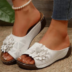 Women's Sandals Wedges Heels Sandals Summer 2025 Platform Sandalias Mujer Soft Heeled Slippers Summer Shoes Woman Footwear Women