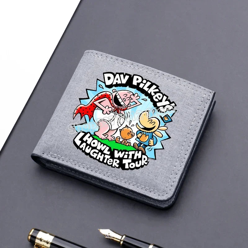 Dogman Anime Short Wallets Cartoon Nylon Wallet Portable Fashion Cartoon Dog Card Holder Coin Purse Cute Boys Purses Child Gift