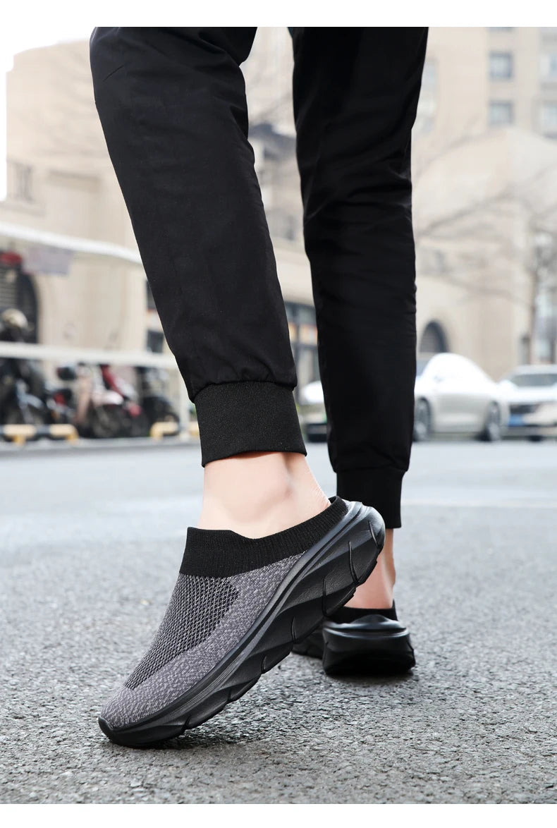 Men Slippers New Summer Breathable Home Indoor Slippers Men Thick Bottom Slides Fashion Walking Shoes Men chanclas de hombre