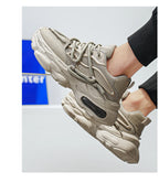 Fashion Shoes For Men White Sneakers Male Platform Walking Shoes Punk Lace Up Outdoor Men’s Outdoor Breathable Sneakers