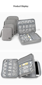 Electronics Protective Storage Bags for Cable Organizer Bag Handheld Tech Pouch for Tablet Phones & Power Banks Organizador Case
