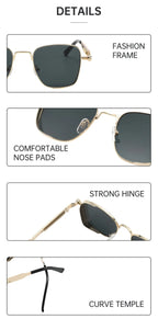 Men Driving Sunglasses Vintage Steampunk Square Sunglasses Metal Frame with Spring Hinges Women Eyepiece Trendy Driver Glasses
