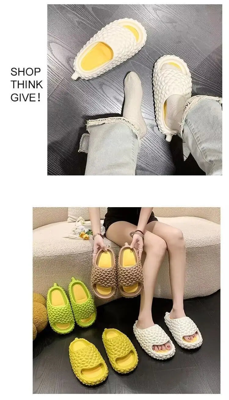 Women's Home Slippers 2023 New Arrivals Durian Slipper Summer Couples Casual Comfort Flip Flops Woman Flats Beach Shoes Slides