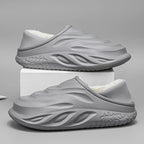 Slippers for Men Add Velvet Heel Covering Non-Slip Wear-resistant Waterproof Couple Women Home Shoes Shoes for Men Warm New