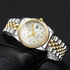 2PCS/Set Couple Watches Luxury Men Business Watch Women Calendar Quartz Wristwatch Reloj Hombre Mujer（Without Box）