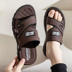 Men's Sandals Anti Slip Beach Shoes 2025 New Summer Versatile Anti Odor Dual Purpose Men's Fashion Waterproof Cool Slippers
