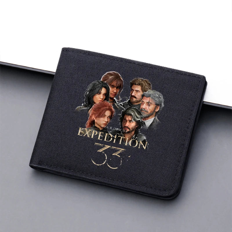 Man Anime Folding Wallet Game Clair Obscur Expedition 33 Wallets Adult Fashion Printed Money Bag Accessories Card Holder Gifts