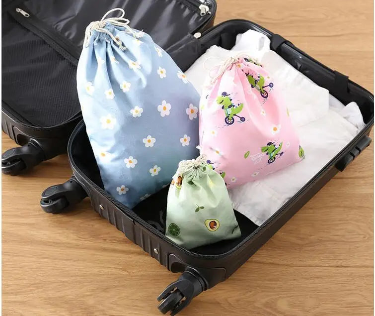 Women Girls Jewelry Lipstick Cosmetic Tote Rope Pouch String Bag Cute Small Large Coin Purse Key Earphone Drawstring Storage Bag