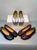 Women Flat Ballet Shoes Tabi Toe-shaped Single Flats Female Pig Hoof Leisure Shoes Soft Mocassins Femmes Casual Shoes Woman