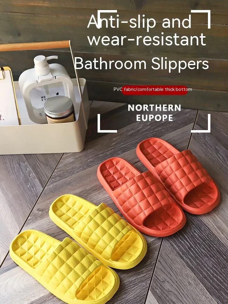 Home Bathroom Slippers Women Fashion Soft Sole EVA Indoor Slides Woman Sandals 2023 Summer Non-slip Woman Man Slippers