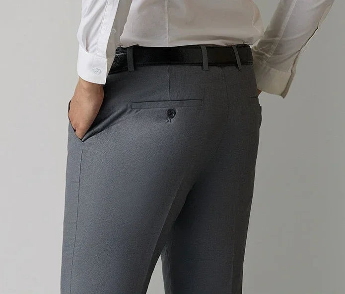 Man Suits Pants Draped Flared Fluid Tight Wide Leg Black Business Social Tailoring Bell Mouth Trousers for Men Up Formal Classic