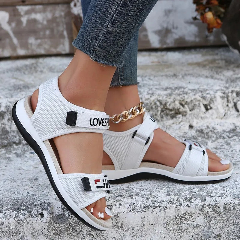 Flats Women Sport Sandals Summer Casual Shoes 2025 New Fashion Slippers Mesh Walking Running Beach Shoes Trend Femme Zapatos