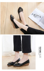 Flats Shoes Woman Foable Ballets Metal Buckle Bow Flats Lady Fall Shoes Girl Ballerina Dress Moccasin Rhinestone scintillation