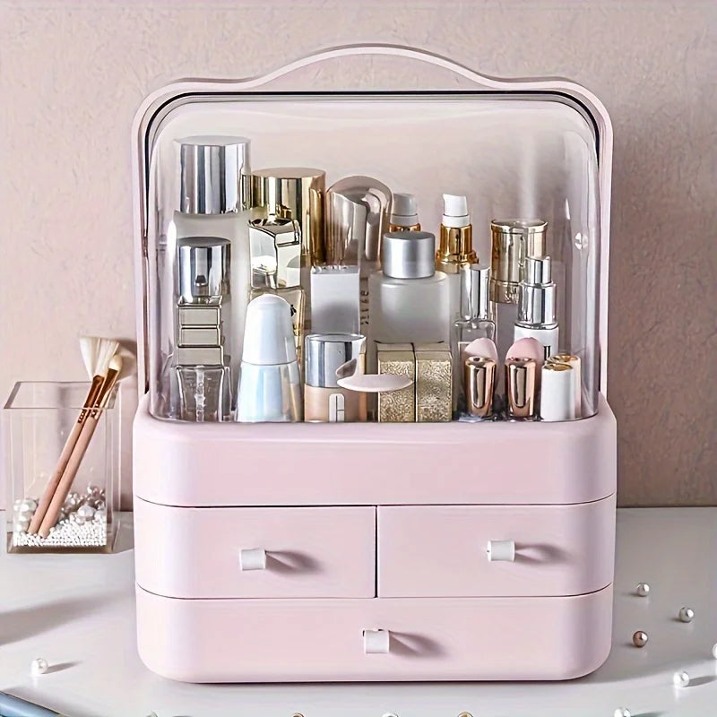 Cosmetic Storage Box Internet Celebrity Dust-Proof Cosmetic Storage Rack Desktop Skin Care Products Lipstick Dressing Table