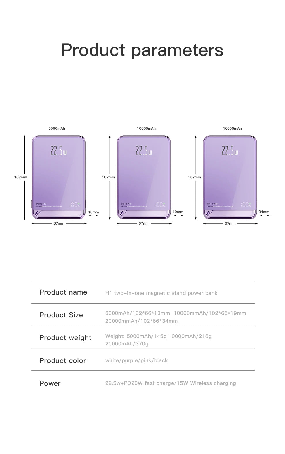 2024 New High quality aluminum alloy Power Banks Backup Battery Macsafe Powerbank Magnetic Wireless Phone Charger