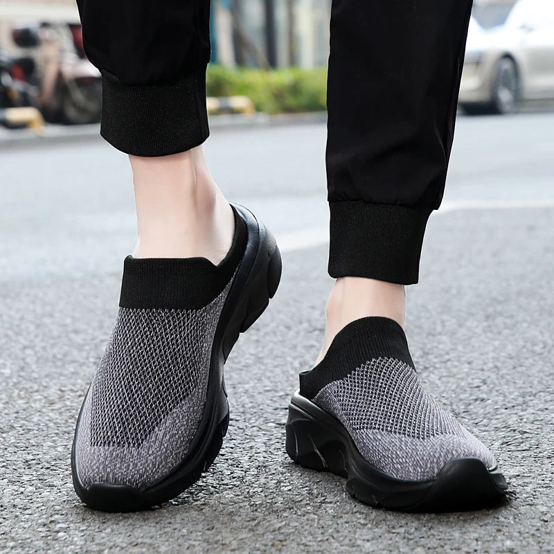 2025 Men Slippers Summer Breathable Home Indoor Slippers Men Thick Bottom Slides Fashion Couple Walking Shoes Chanclas Hombre