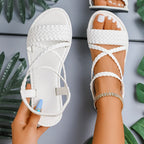 Women Lightweight Sandals 2025 New Summer Trend Sexy Shoes Woman Fashion Outdoor Beach Flat Sandals Female Zapatos De Mujer