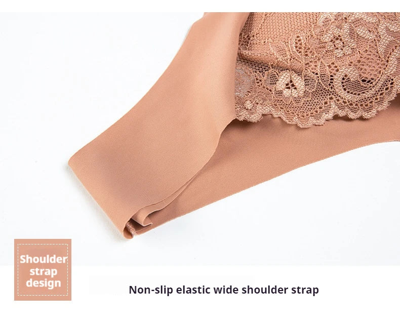 Women's Lace Stitching Push-Up Comfortable Front Buckle Breathability High Stretch Invisible